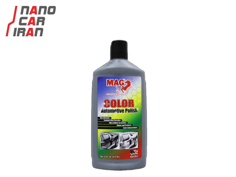 پوليش و واكس نقره ای 473 میلی لیتری مگ MAG Color Automative Polish Gray